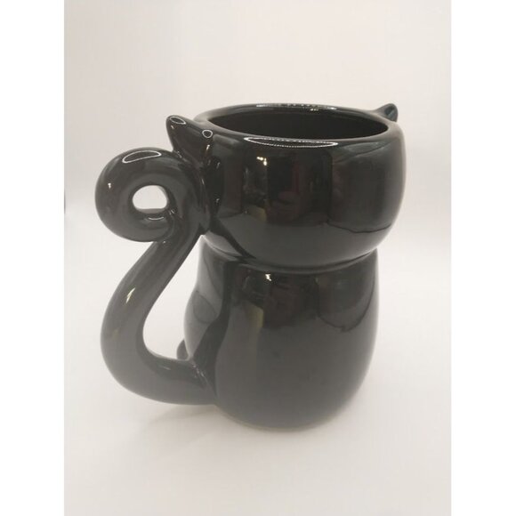 Black Vampire Cat Halloween Mug with Pumpkin by Holiday Home - Picture 3 of 7